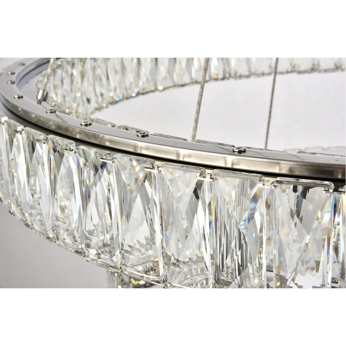 Monroe LED 31.5 inch Chrome Chandelier Ceiling Light