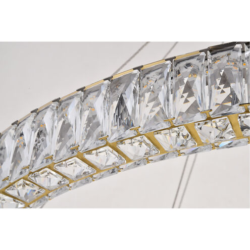 Monroe LED 42 inch Gold Chandelier Ceiling Light