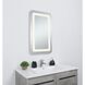 Genesis 30 X 27 inch Glossy White LED Mirror