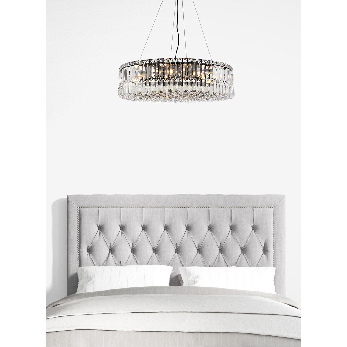 Maxime 12 Light 28 inch Black and Clear Chandelier Ceiling Light