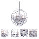 Geneva 6 Light 32 inch Polished Nickel Pendant Ceiling Light in Silver Shade, Urban Classic