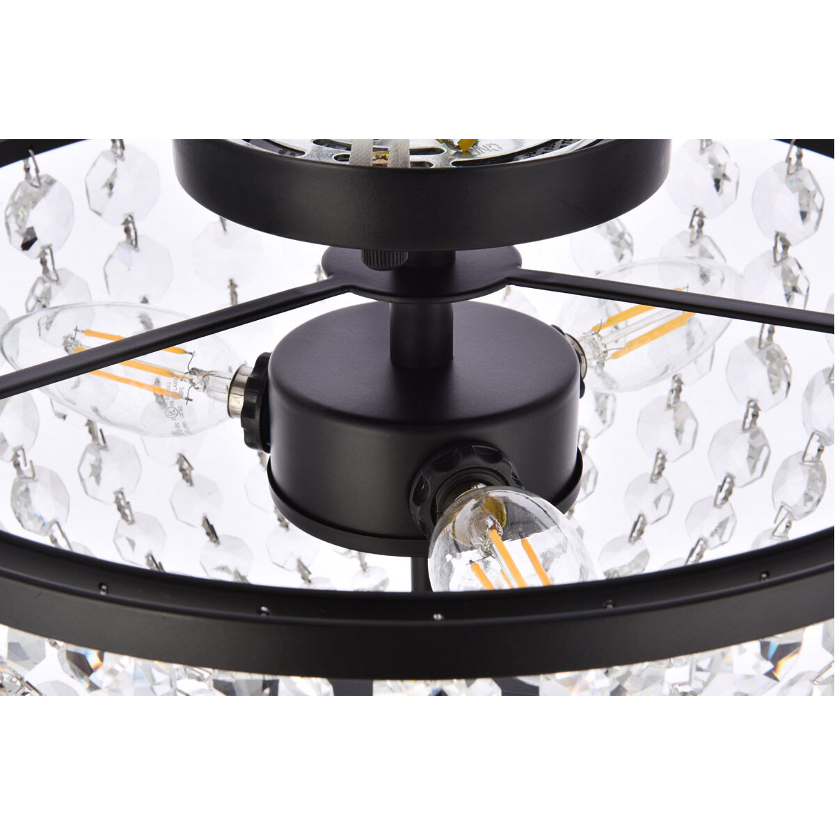Cora 3 Light 13 inch Black Flush Mount Ceiling Light 