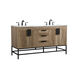 Eugene 60 X 22 X 33.5 inch Natural Oak Vanity Sink Set