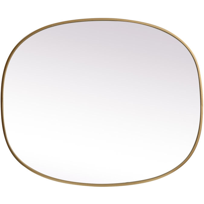 Brynn 36 X 30 inch Brass Mirror in 30 x 36