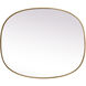 Brynn 36 X 30 inch Brass Mirror in 30 x 36