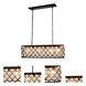 Madison 6 Light 40 inch Matte Black Island Pendant Ceiling Light, Urban Classic