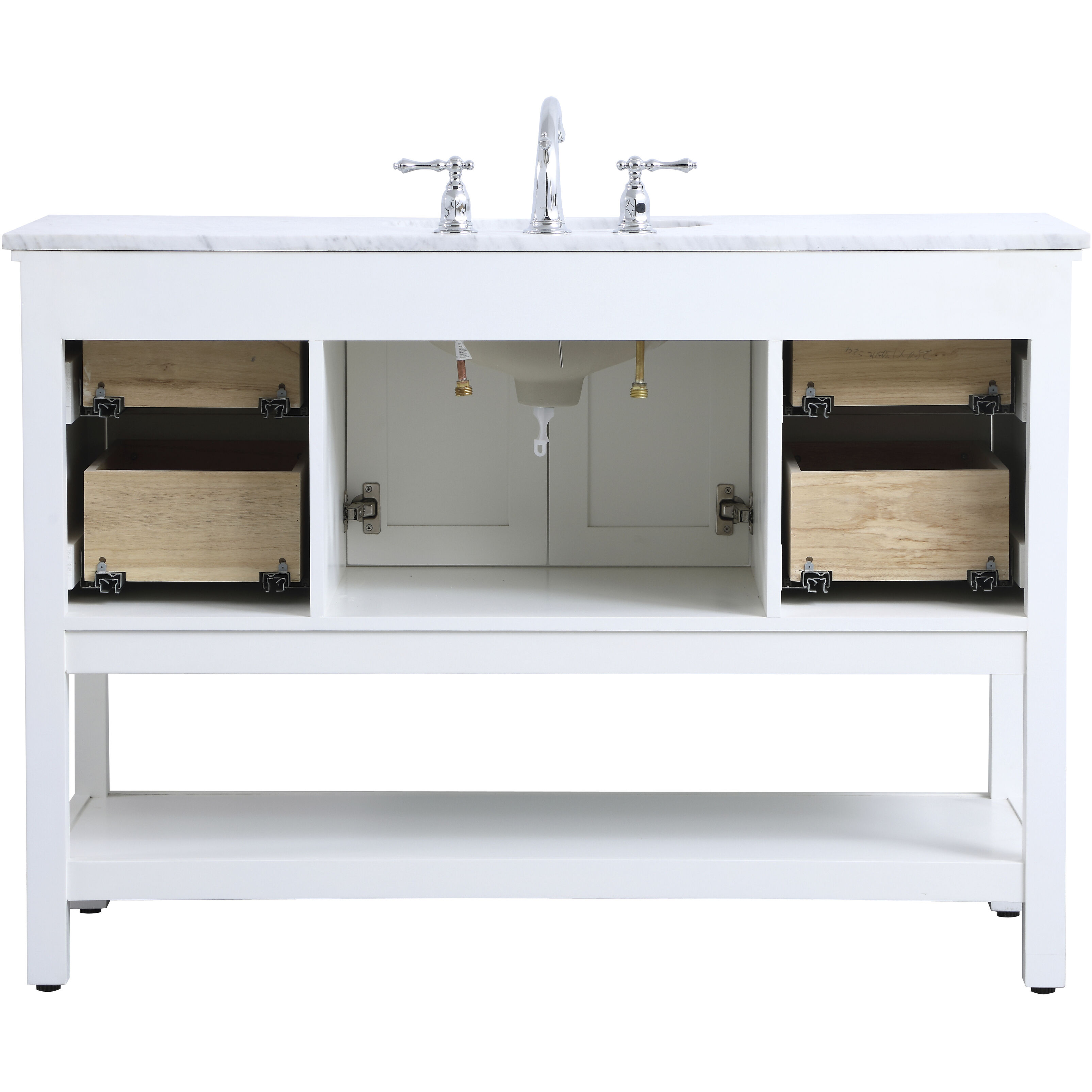 Metropolis 48 X 22 X 34 inch White Vanity Sink Set