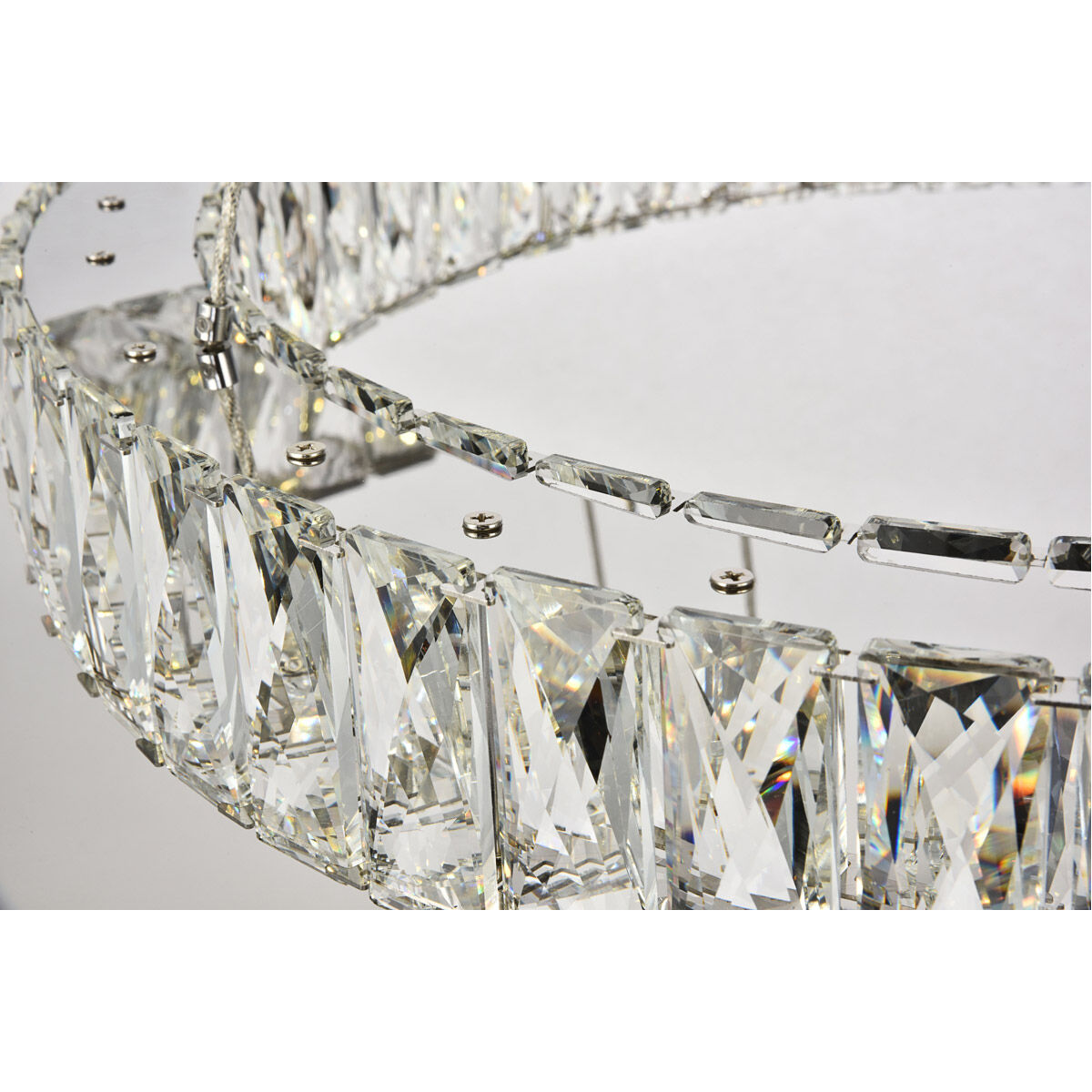 Monroe LED 31.5 inch Chrome Chandelier Ceiling Light