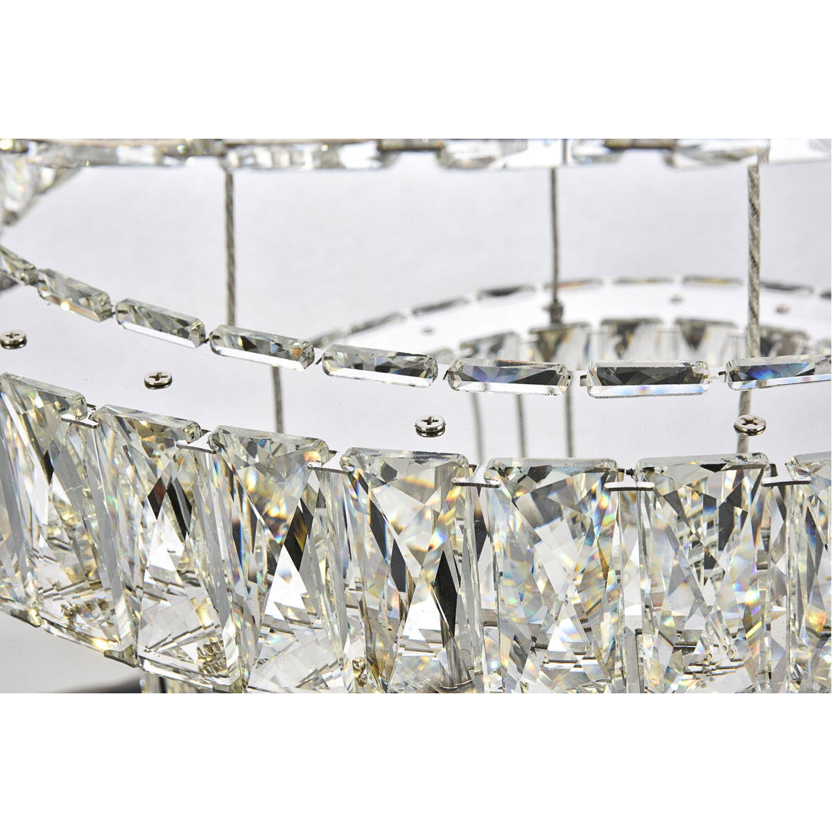 Monroe LED 32 inch Chrome Chandelier Ceiling Light