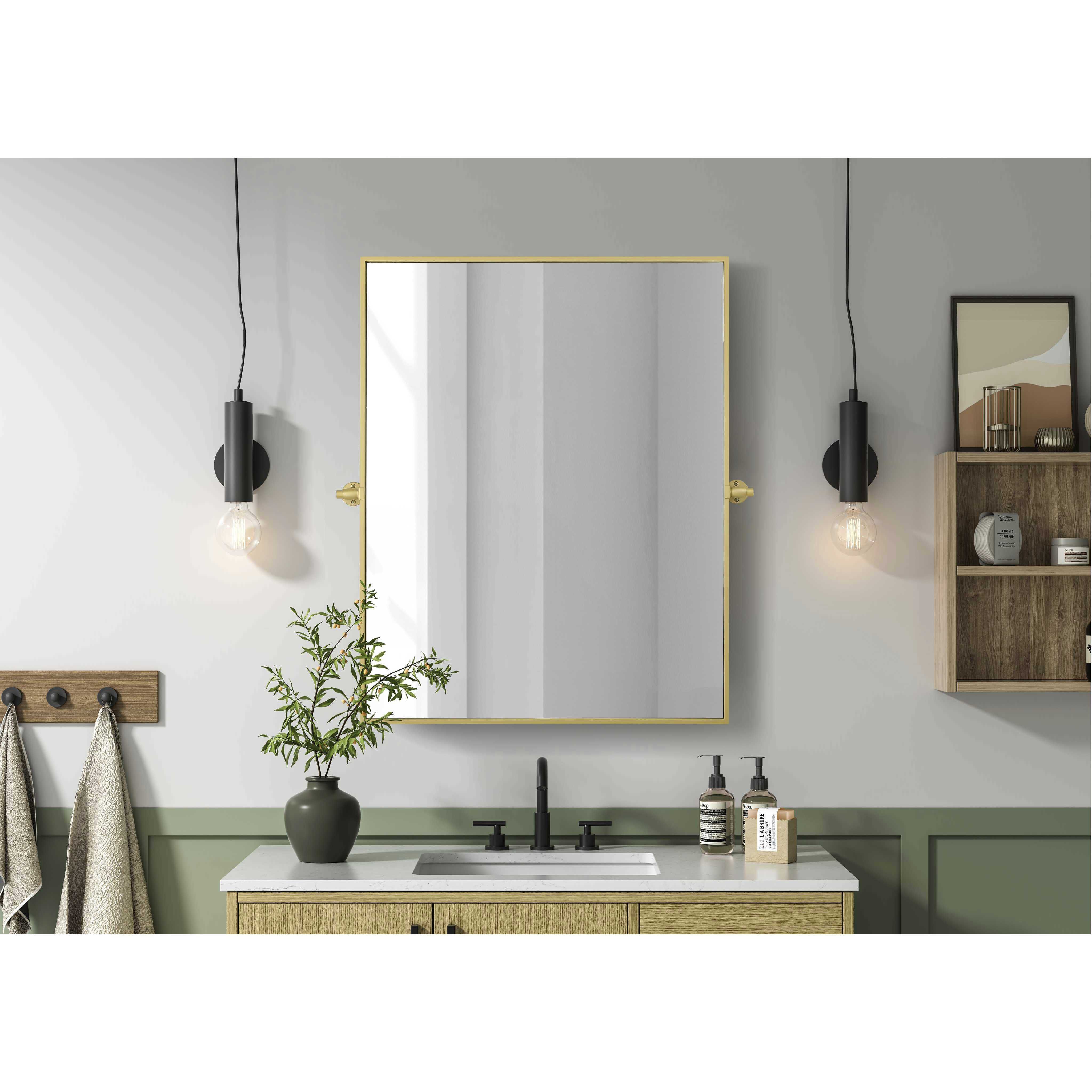 Amoura 40 X 30 inch Brass Mirror