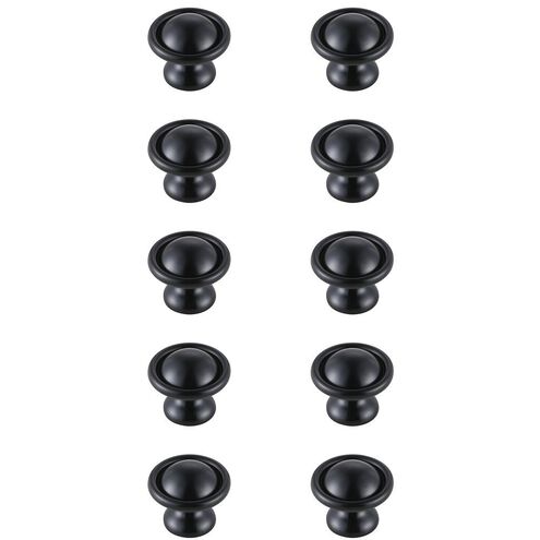 Kadea Matte Black Hardware Cabinet Knob, Set of 10