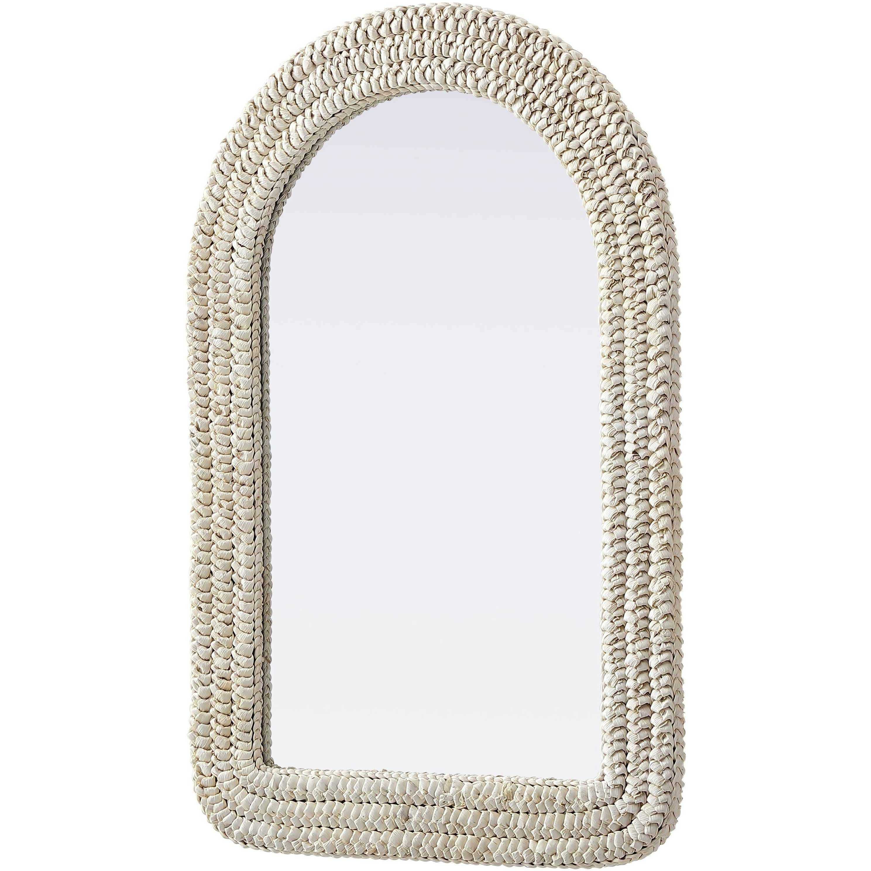 Marlowe 36 X 24 inch Linen White Mirror