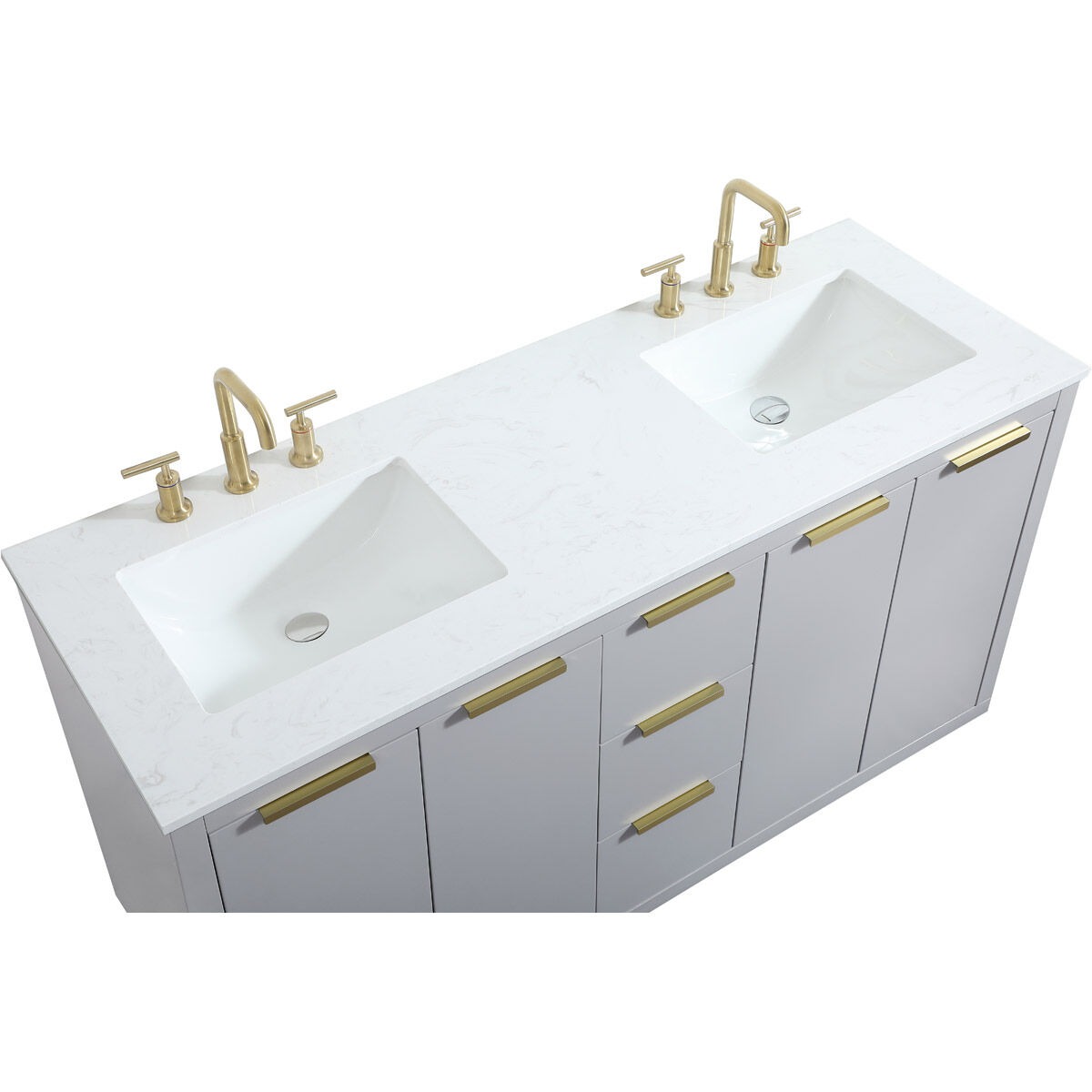 Blake 60 X 22 X 34 inch Grey Vanity Sink Set