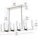 Noemi 10 Light 12 inch Chrome Pendant Ceiling Light