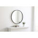 Eternity 24 X 24 inch Black Wall Mirror