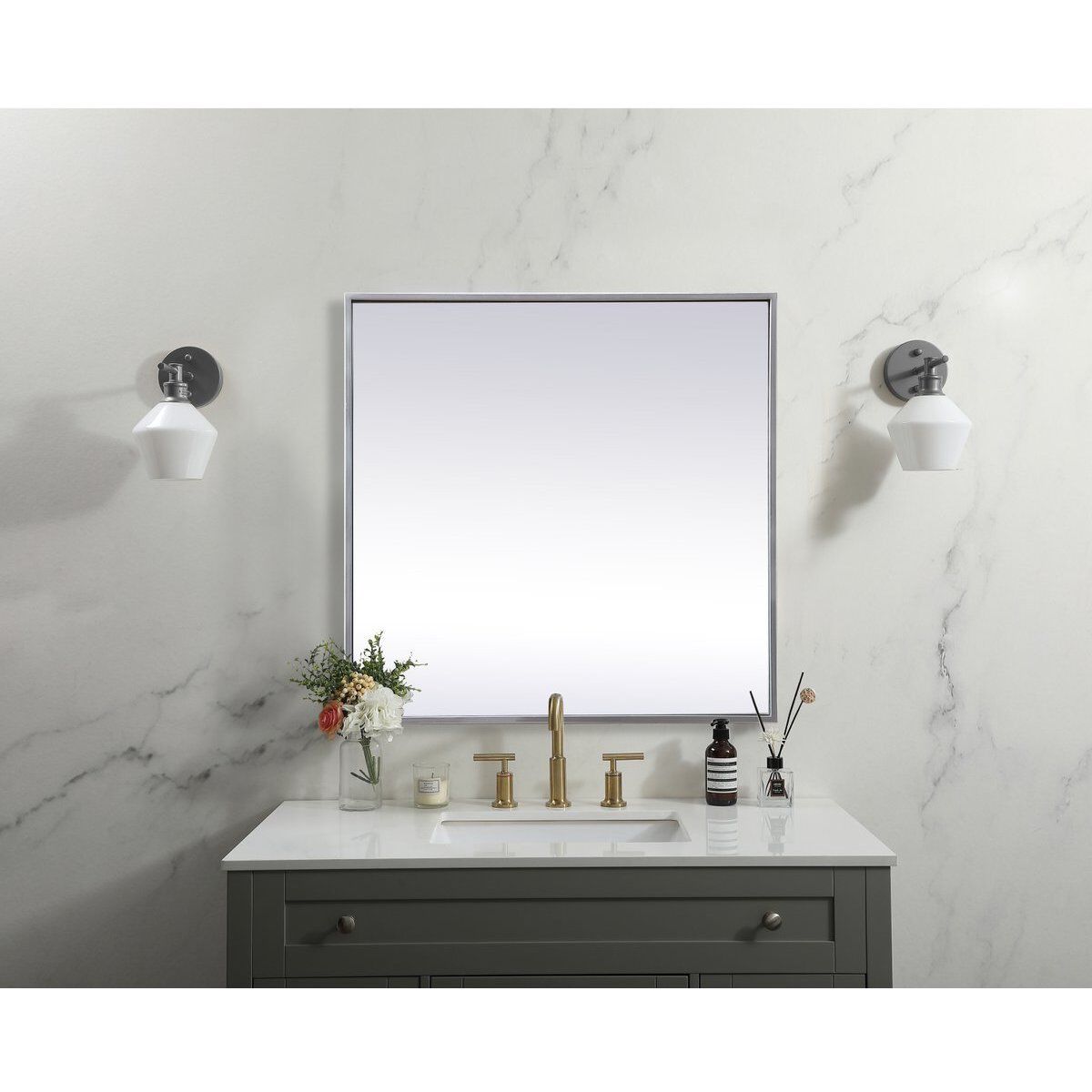 Eternity 24 X 24 inch Silver Vanity Mirror
