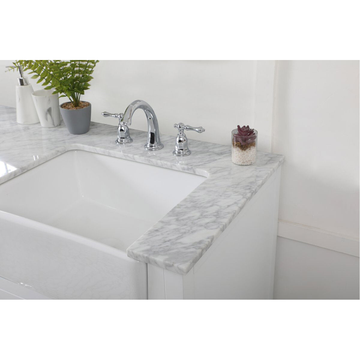 Franklin 60 X 22 X 34.75 inch White Bathroom Vanity Cabinet