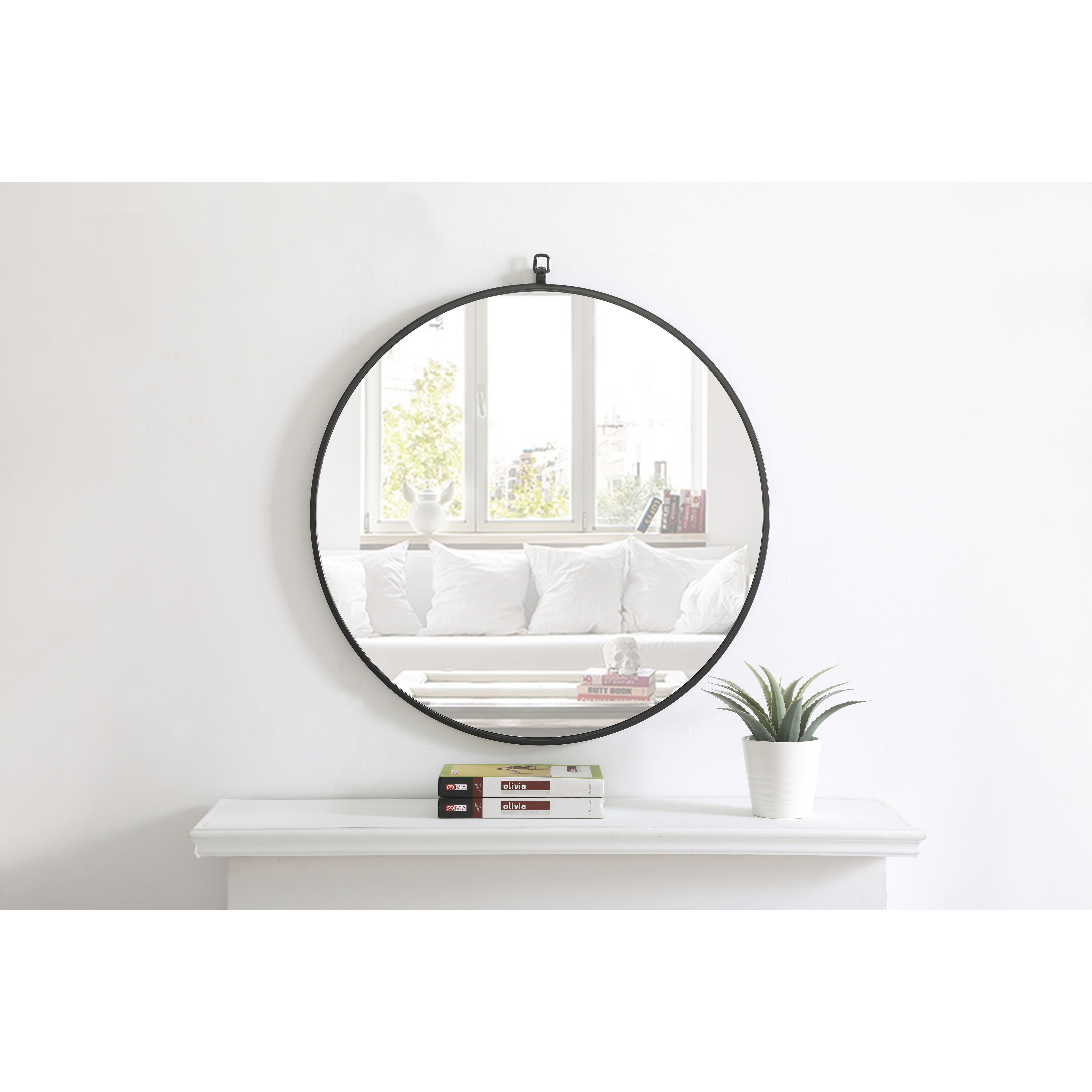 Eternity 28 X 28 inch Black Wall Mirror