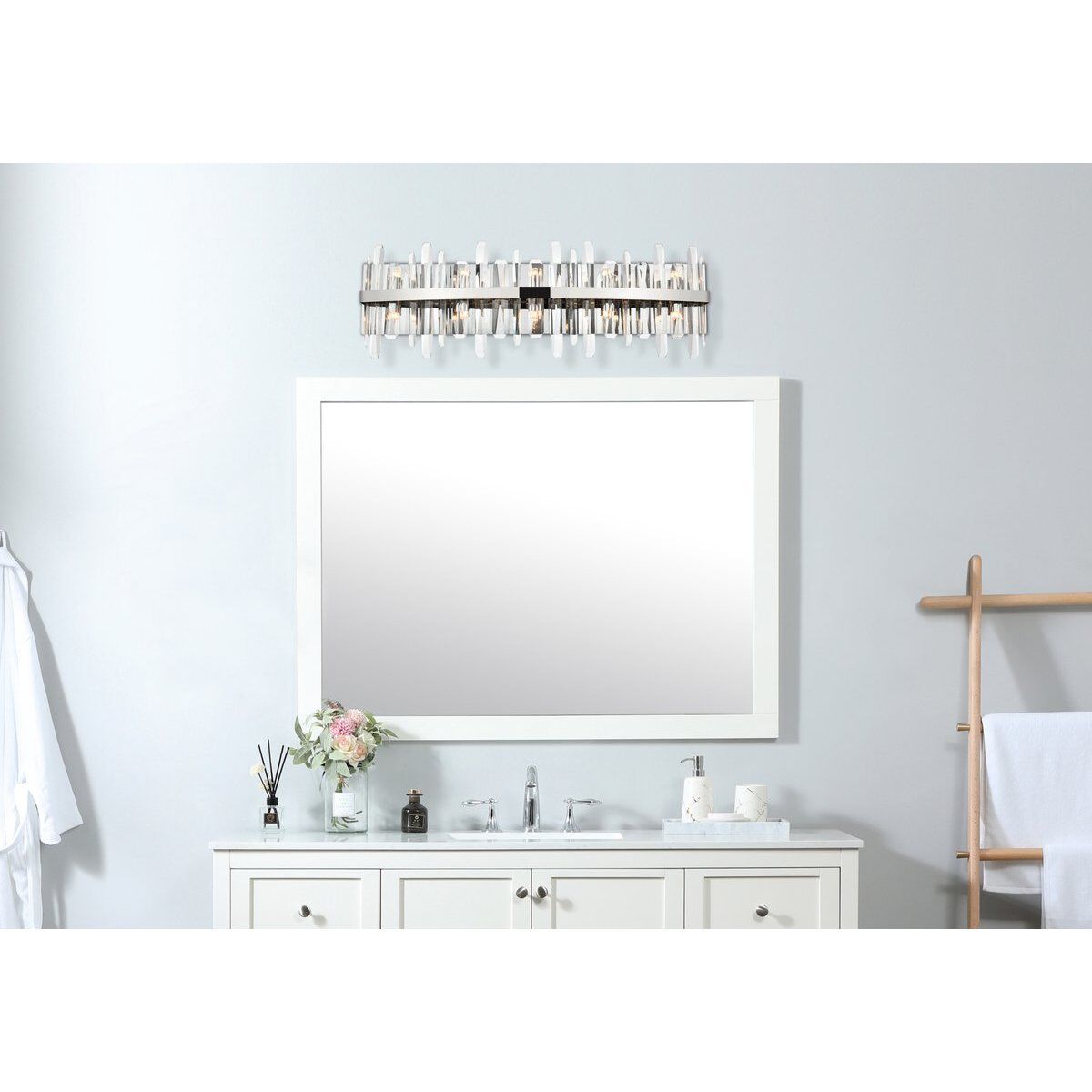 Serena 10 Light 36 inch Chrome Bath Sconce Wall Light