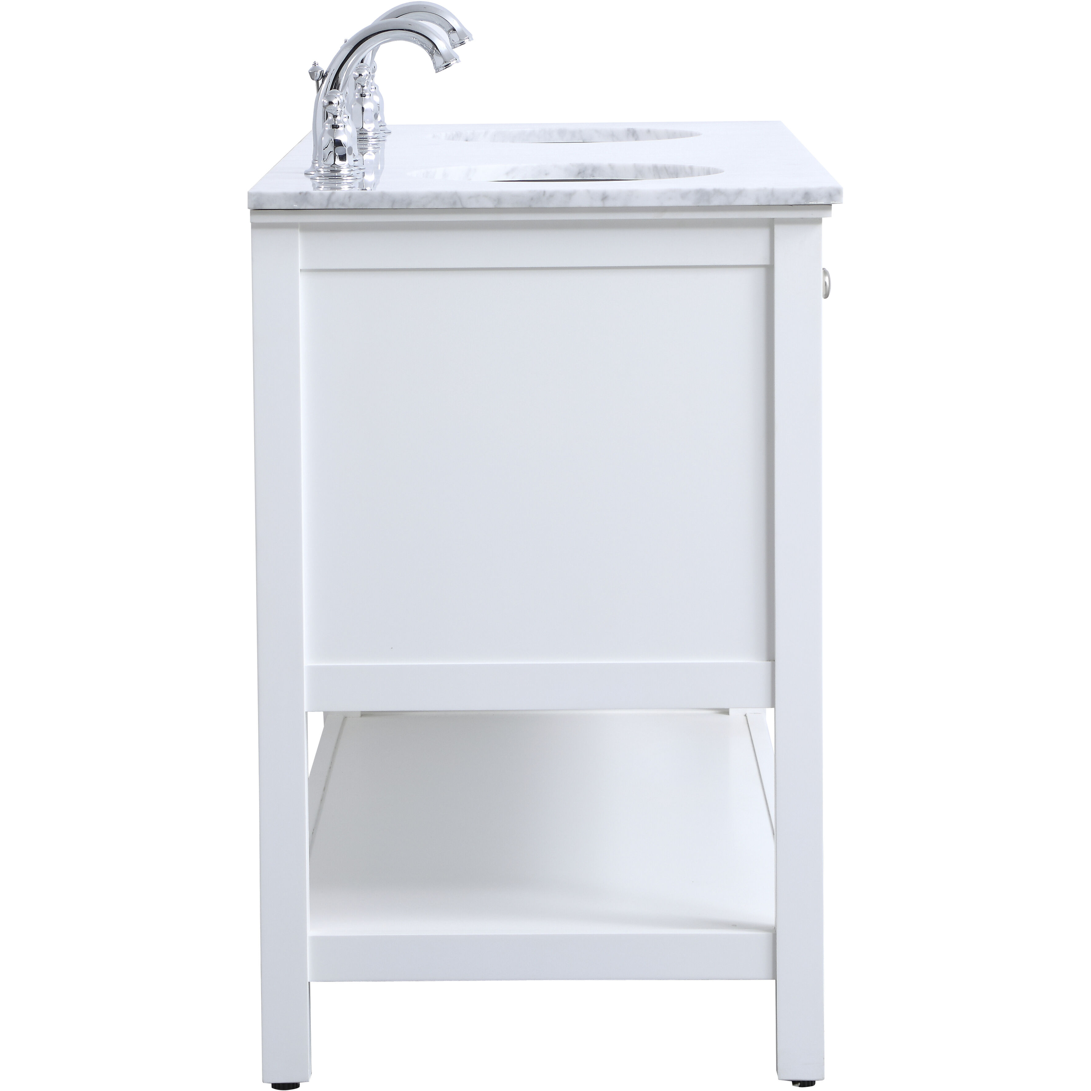 Metropolis 60 X 22 X 34 inch White Vanity Sink Set