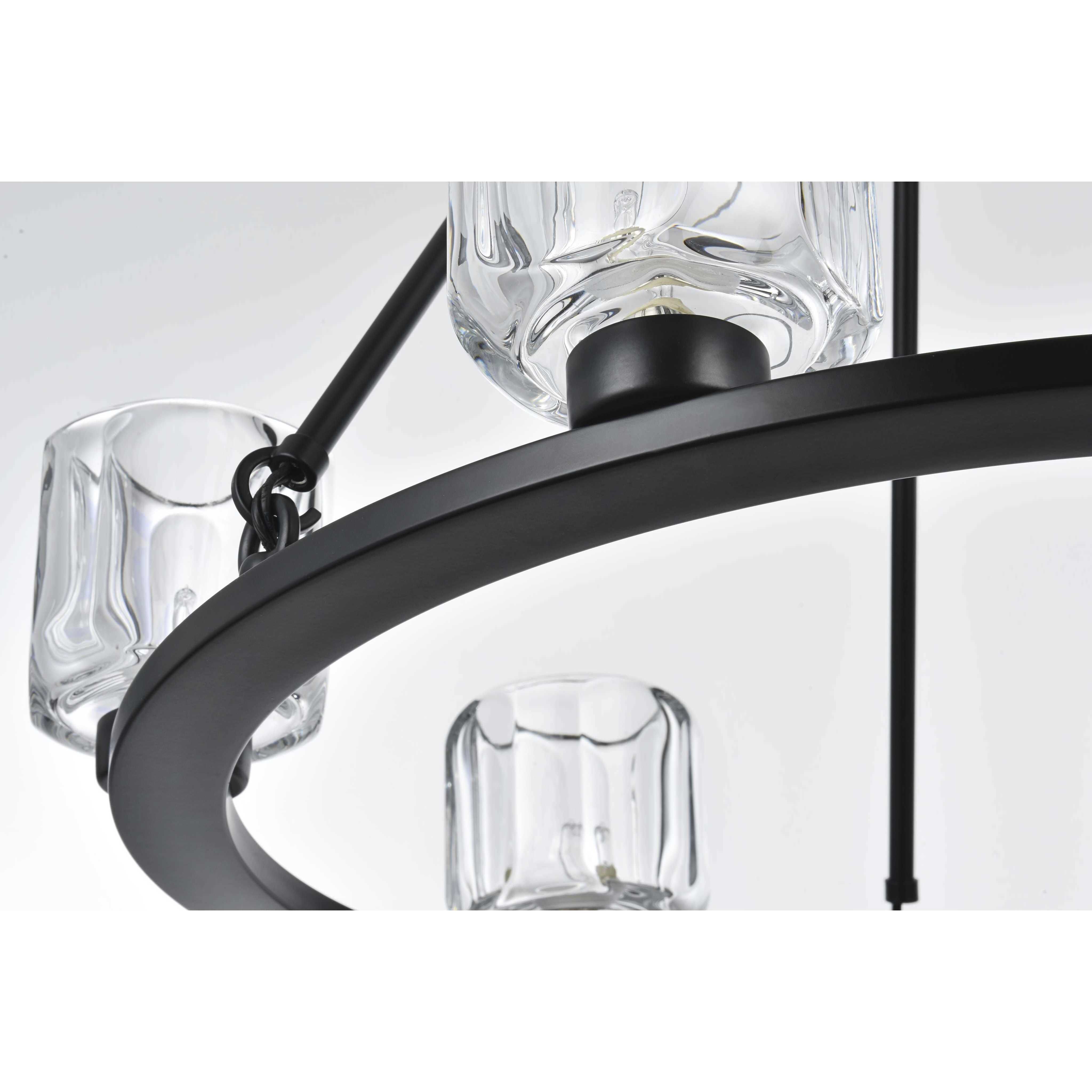 Cadence 6 Light 26 inch Black Chandelier Ceiling Light