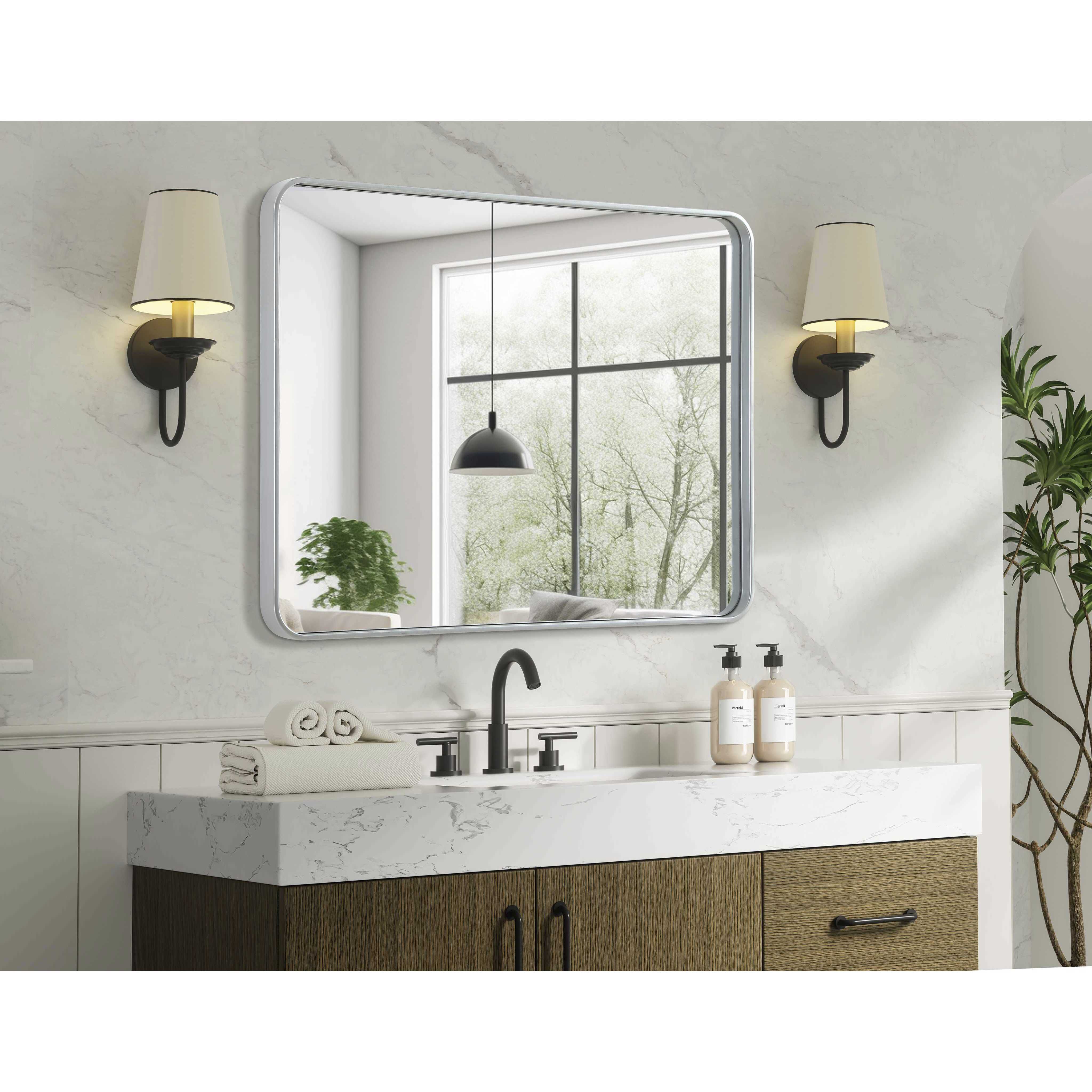 Remy 40 X 30 inch Silver Mirror