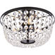Cora 3 Light 13 inch Black Flush Mount Ceiling Light 