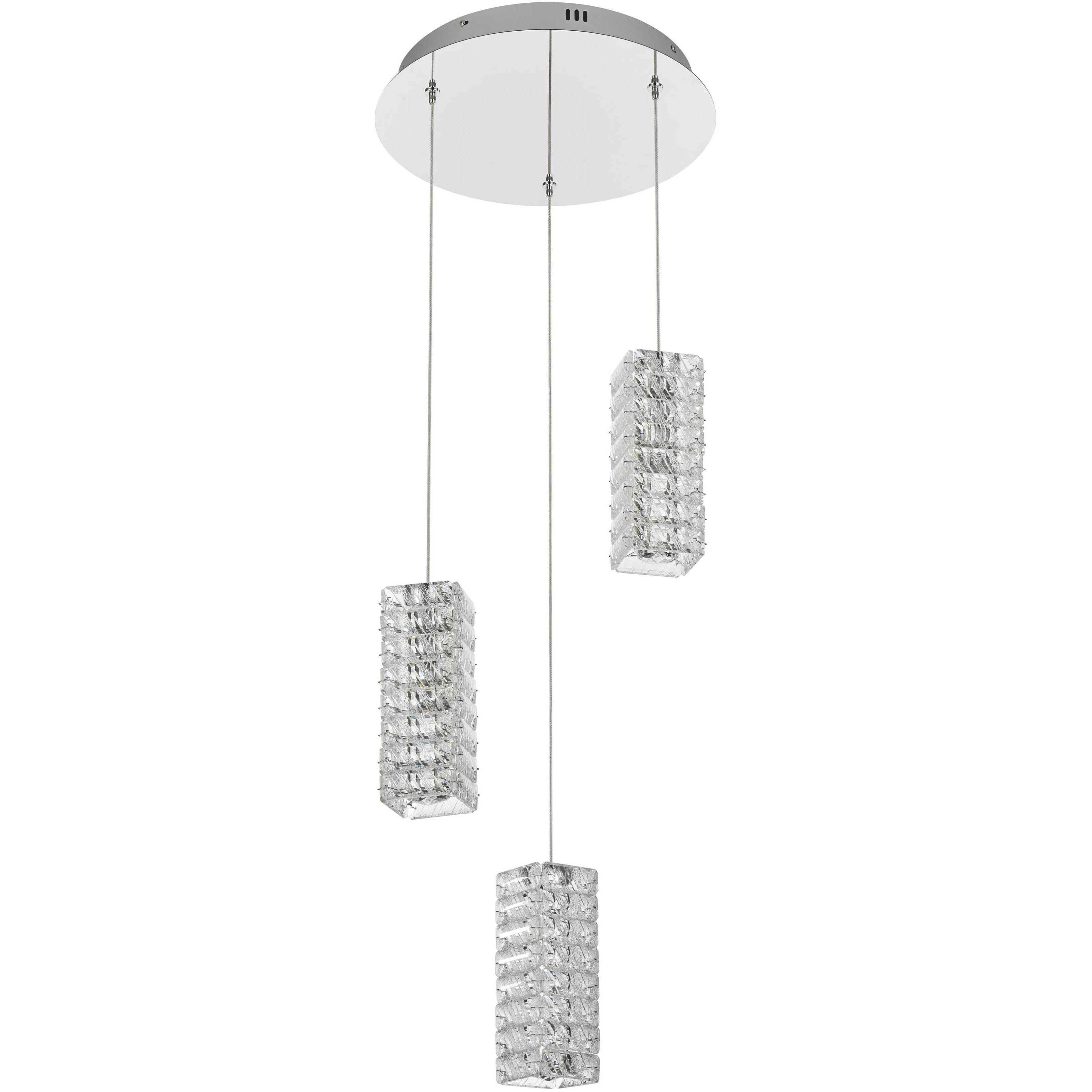 Aston 3 Light 16 inch Chrome Pendant Ceiling Light