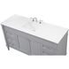 Bennett 60 X 21 X 35 inch Grey Vanity Sink Set