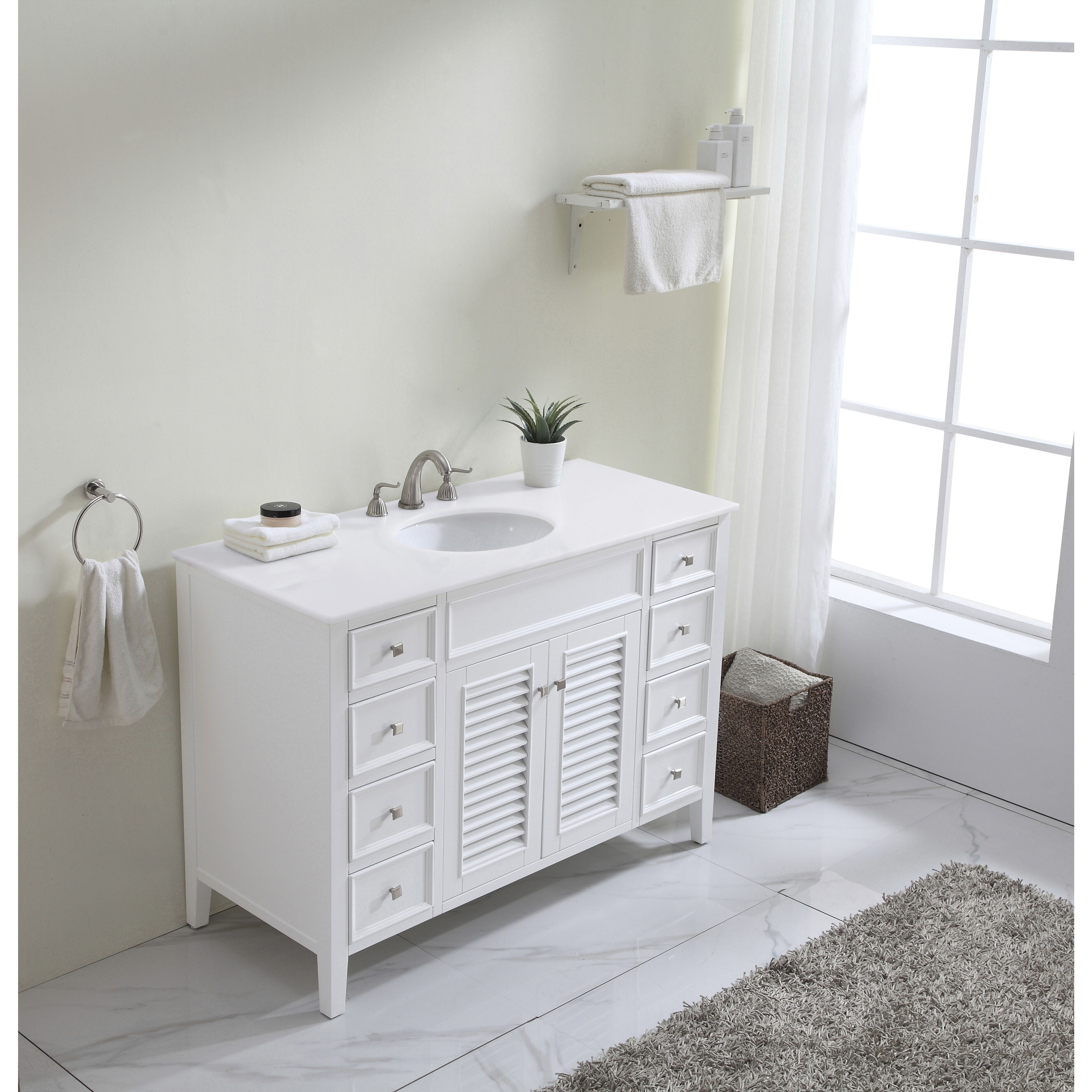 Cape Cod 48 X 21 X 35 inch Antique White Vanity Sink Set