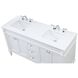 Bennett 60 X 21 X 35 inch White Vanity Sink Set