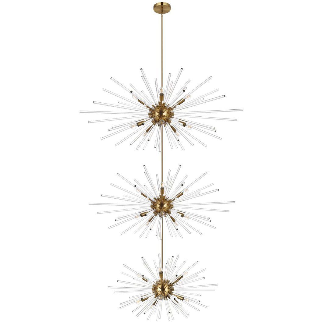 Sienna 30 Light 46 inch Satin Gold Chandelier Ceiling Light