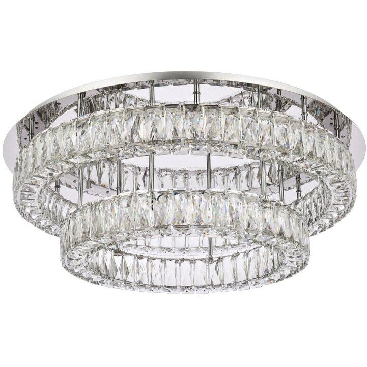 Elegant Lighting 3503F30L2C LED Flush Mount Monroe Chrome