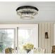 Monroe 2 Light 26 inch Black Flush Mount Ceiling Light