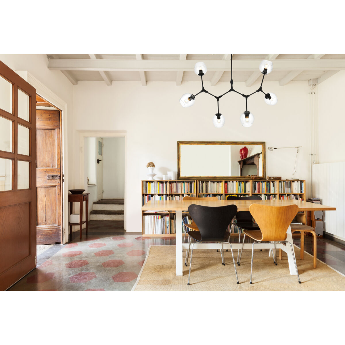 Cavoli 6 Light 28 inch Black Chandelier Ceiling Light