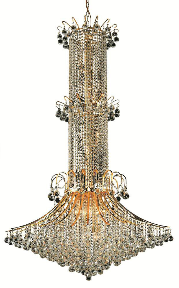 Toureg 20 Light 44 inch Gold Foyer Ceiling Light in Royal Cut