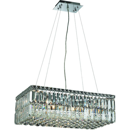 Maxime 6 Light 12 inch Chrome Dining Chandelier Ceiling Light in Royal Cut