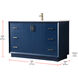 Hayes 54 X 22 X 35 inch Blue Vanity Sink Set