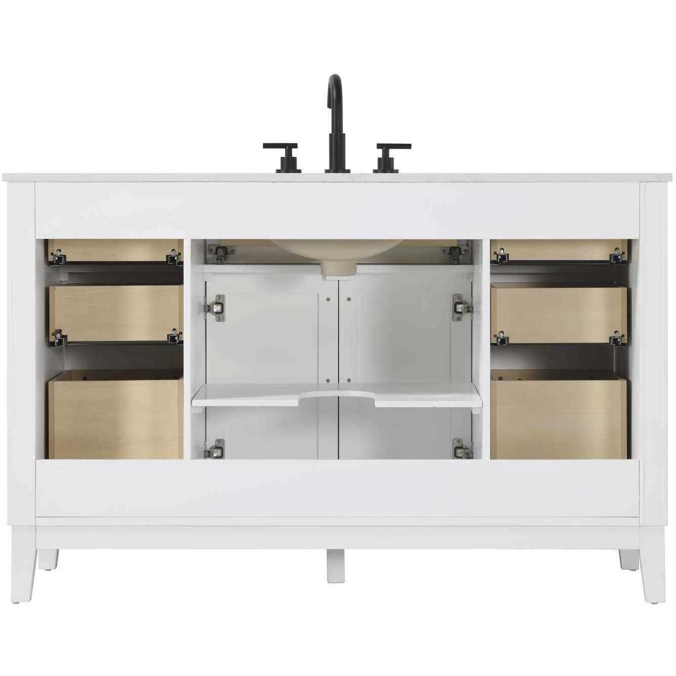 Virginia 54 X 35 inch White Bathroom Vanity Cabinet