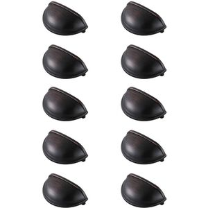 Atticus Oil-Rubbed Bronze Hardware Drawer Pull, Set of 10