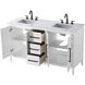 Millie 60 X 35 inch White Bathroom Vanity Cabinet