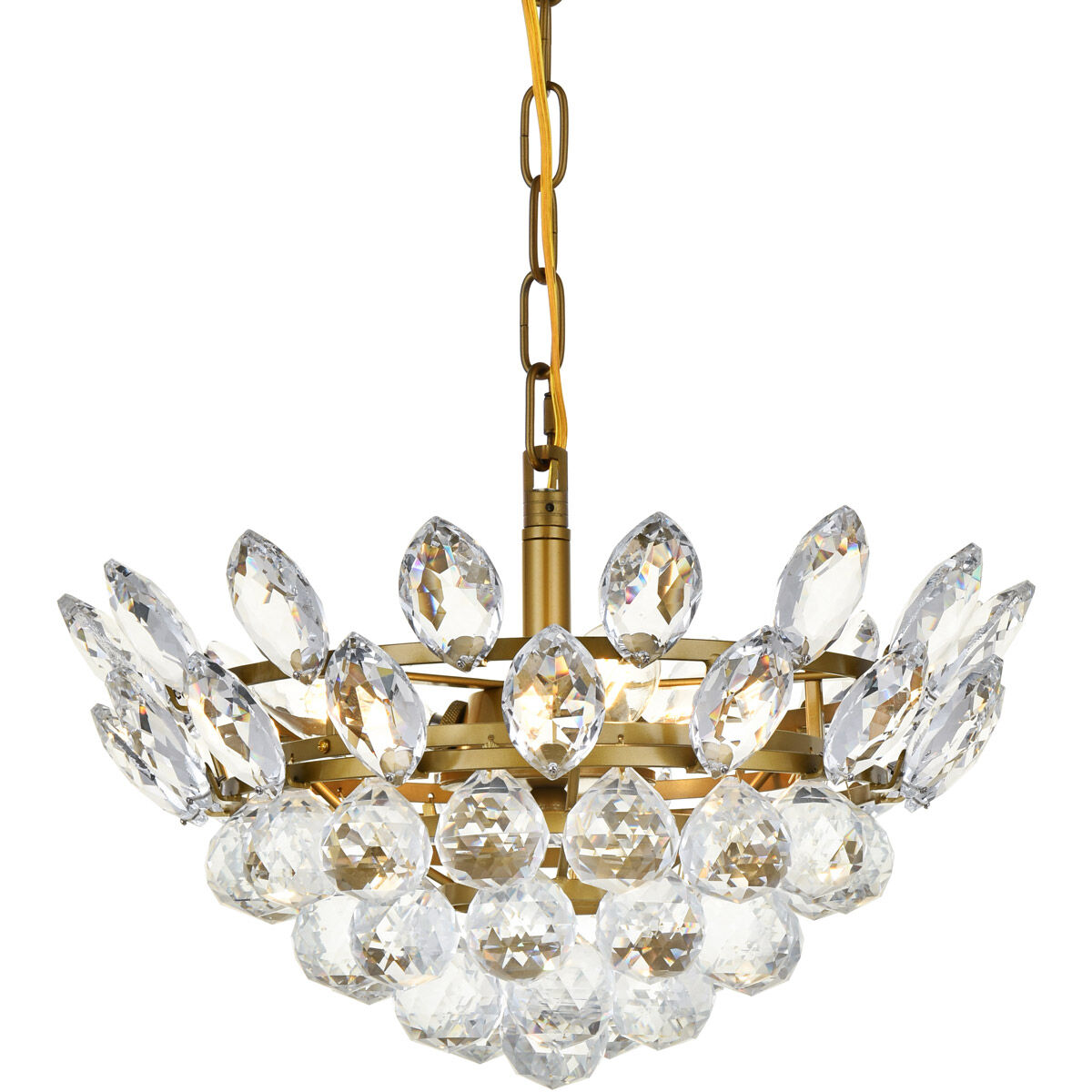Emilia 3 Light 14 inch Brass Pendant Ceiling Light