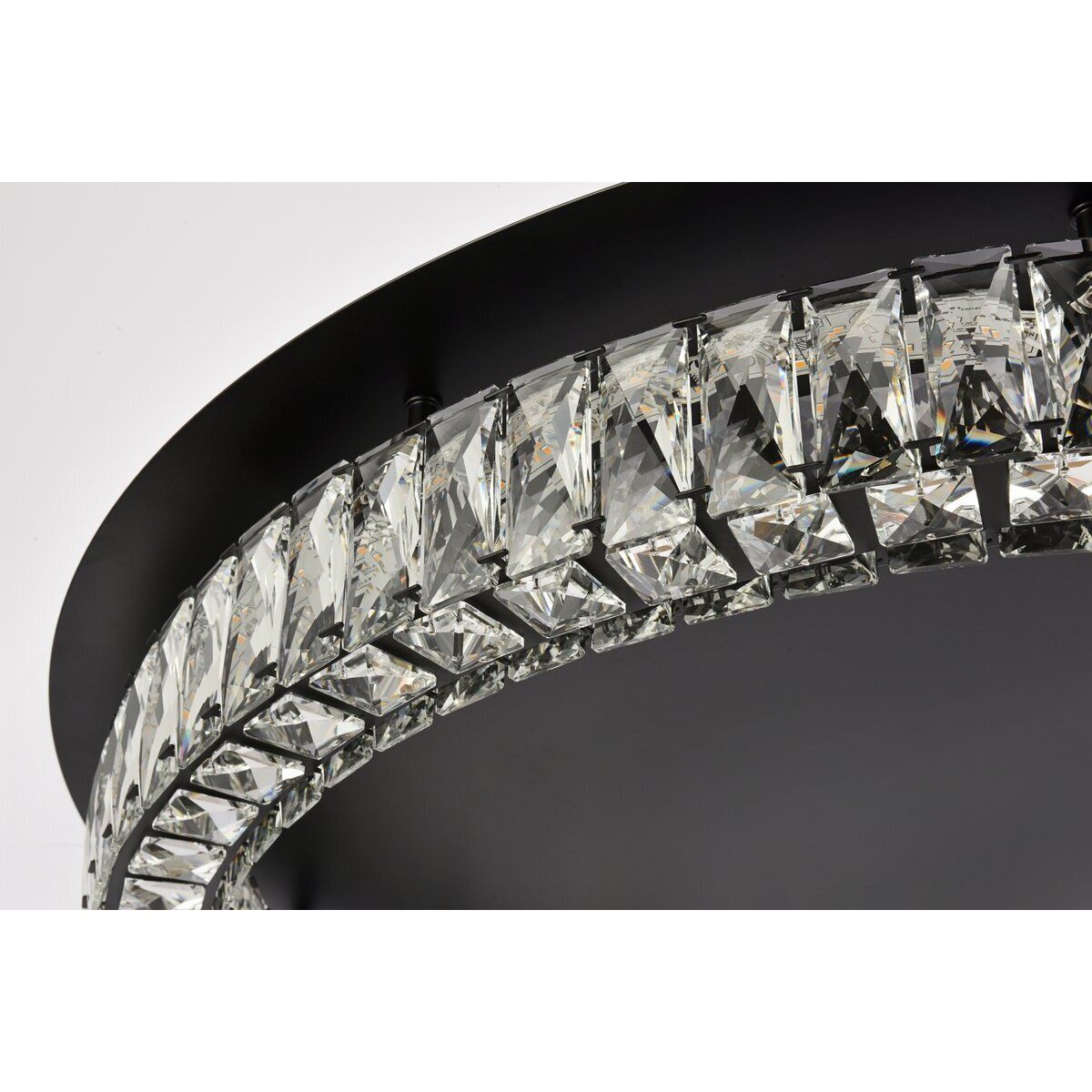 Monroe 1 Light 33 inch Black Flush Mount Ceiling Light