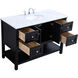 Metropolis 48 X 22 X 34 inch Black Vanity Sink Set