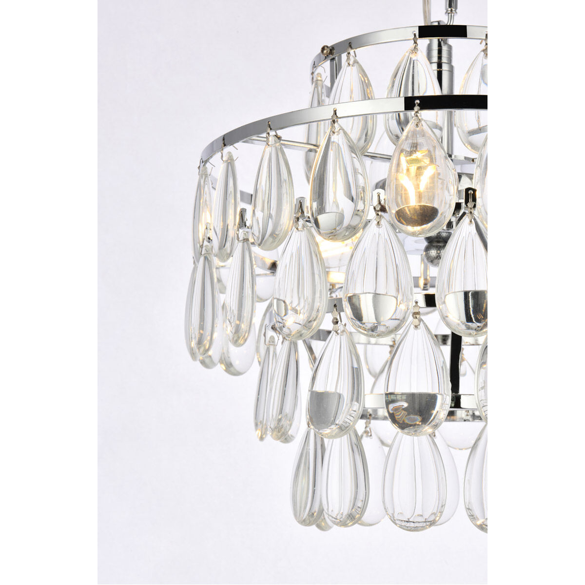 Mila 3 Light 12 inch Chrome Pendant Ceiling Light