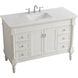 Lexington 48 X 21.5 X 35 inch Antique White Vanity Sink Set