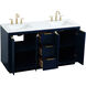 Blake 60 X 22 X 34 inch Blue Vanity Sink Set