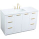Blake 54 X 22 X 34 inch White Vanity Sink Set