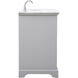 Americana 60 X 22 X 35 inch Grey Vanity Sink Set