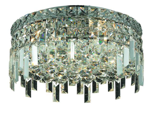 Maxime 5 Light 16 inch Chrome Flush Mount Ceiling Light in Royal Cut
